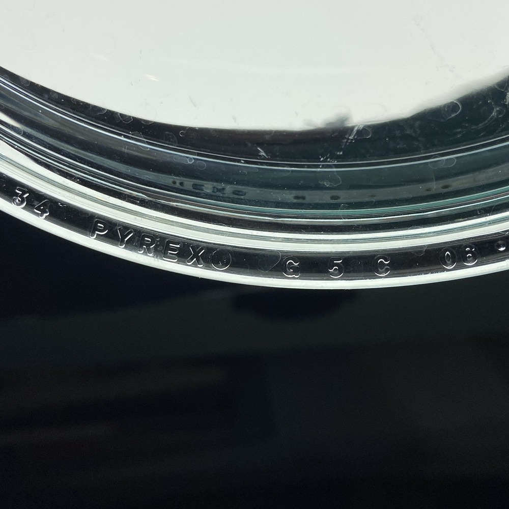 Pyrex G5C‎ Corningware Ribs Ribbed Replacement Lid Only 7.5"  Glass Blue Tint - Picture 6 of 9